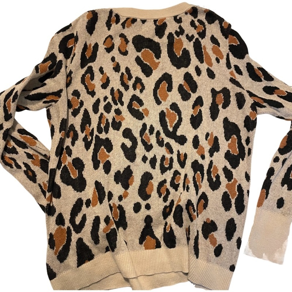 A New Day Leopard Crew Neck Sweater - Picture 3 of 5